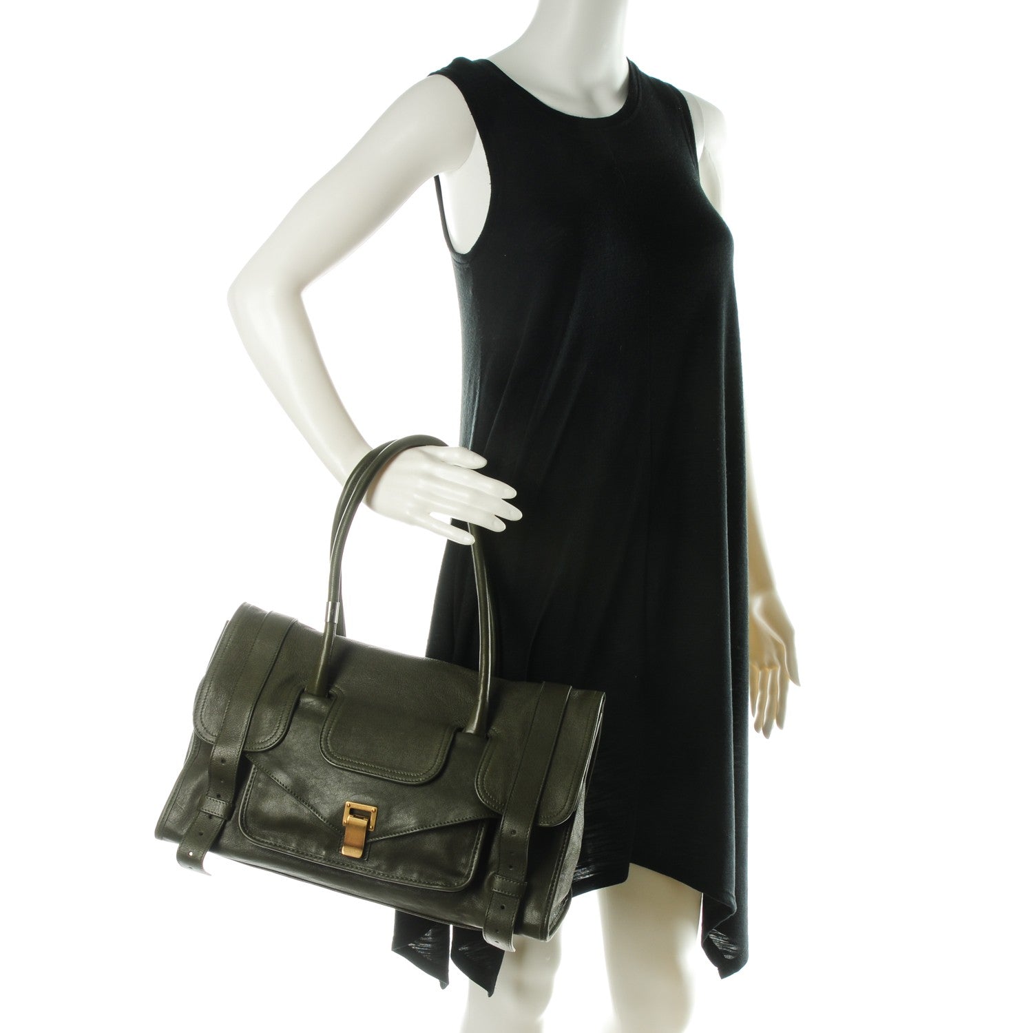 Proenza Schouler Lambskin Small PS1 Keep All Military 2 of 8