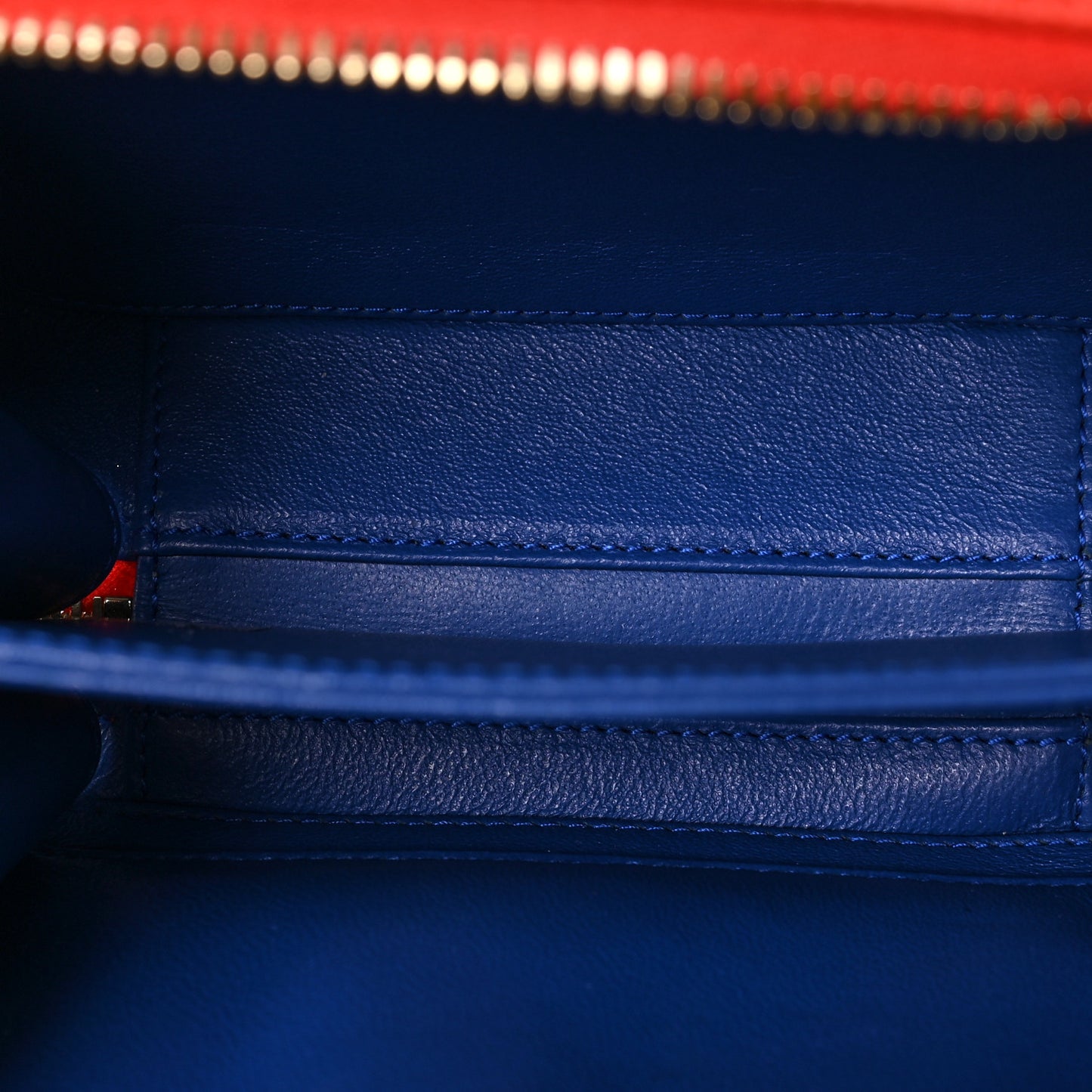 Caviar Quilted Small CC Filigree Vanity Case Blue White Red