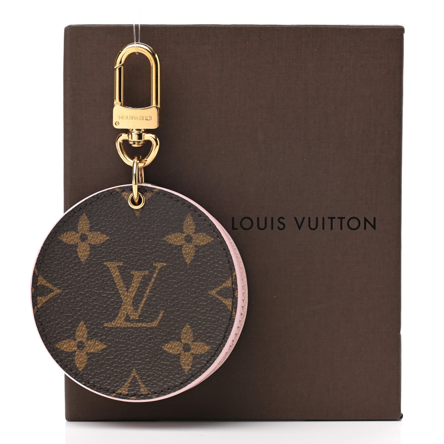Monogram LV Mirror Bag Charm Key Holder Rose Ballerine