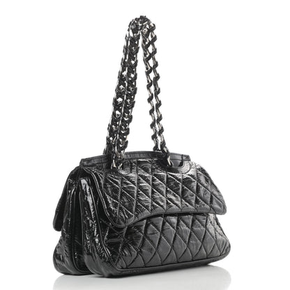 Chanel Patent Quilted Day Glo Flap Bag Black 3 of 12