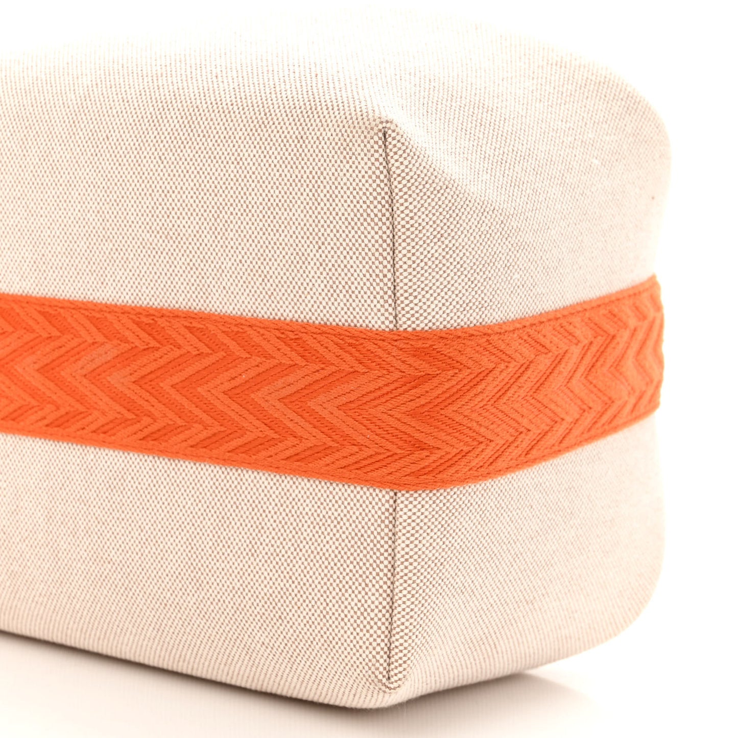 Canvas Large Bride-A-Brac Pouch Natural Orange