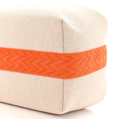 Hermes Canvas Large Bride-A-Brac Pouch Natural Orange 9 of 9