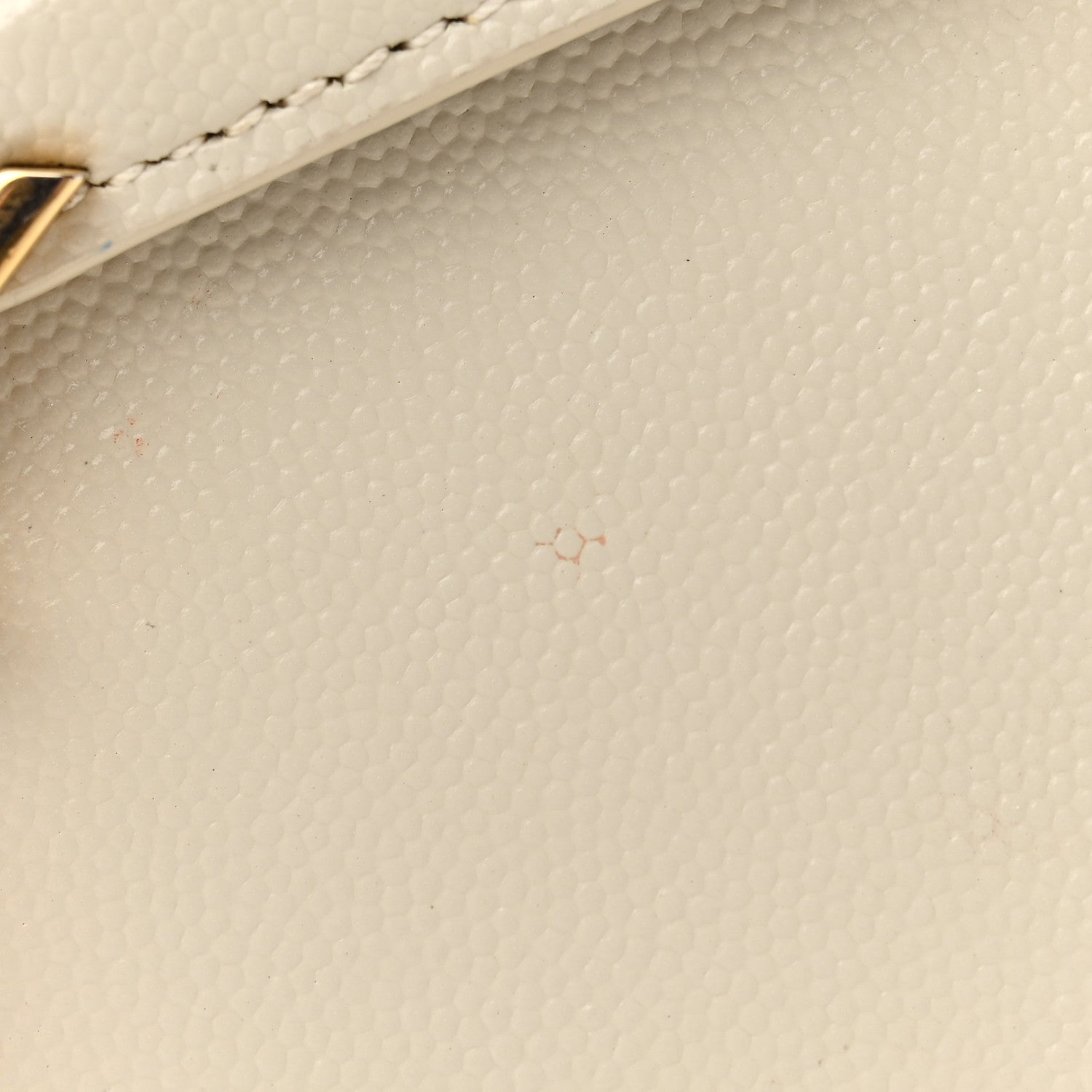 Saint Laurent Grain de Poudre Mini Classic Monogram Cassandra Top Handle Vintage White 13 of 13