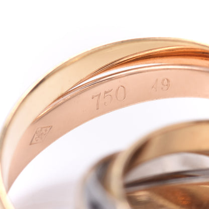 Cartier 18K Pink Yellow White Gold Five Band Les Must De Trinity Ring 49 4.75 4 of 4