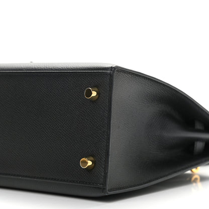Hermes Epsom Kelly Sellier 25 Black 10 of 11