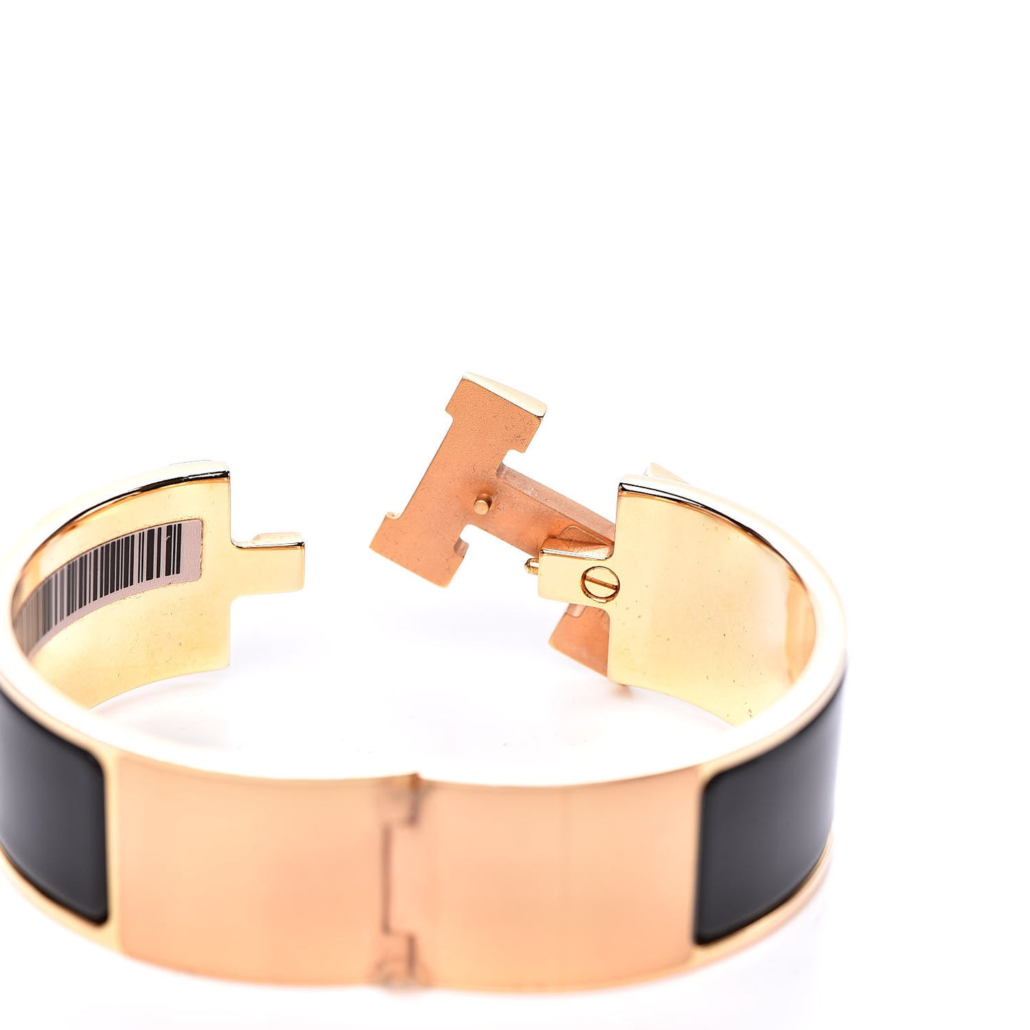 Enamel Wide Clic Clac H Bracelet PM Black