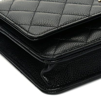Chanel Caviar Quilted Wallet On Chain WOC Black 8 of 9