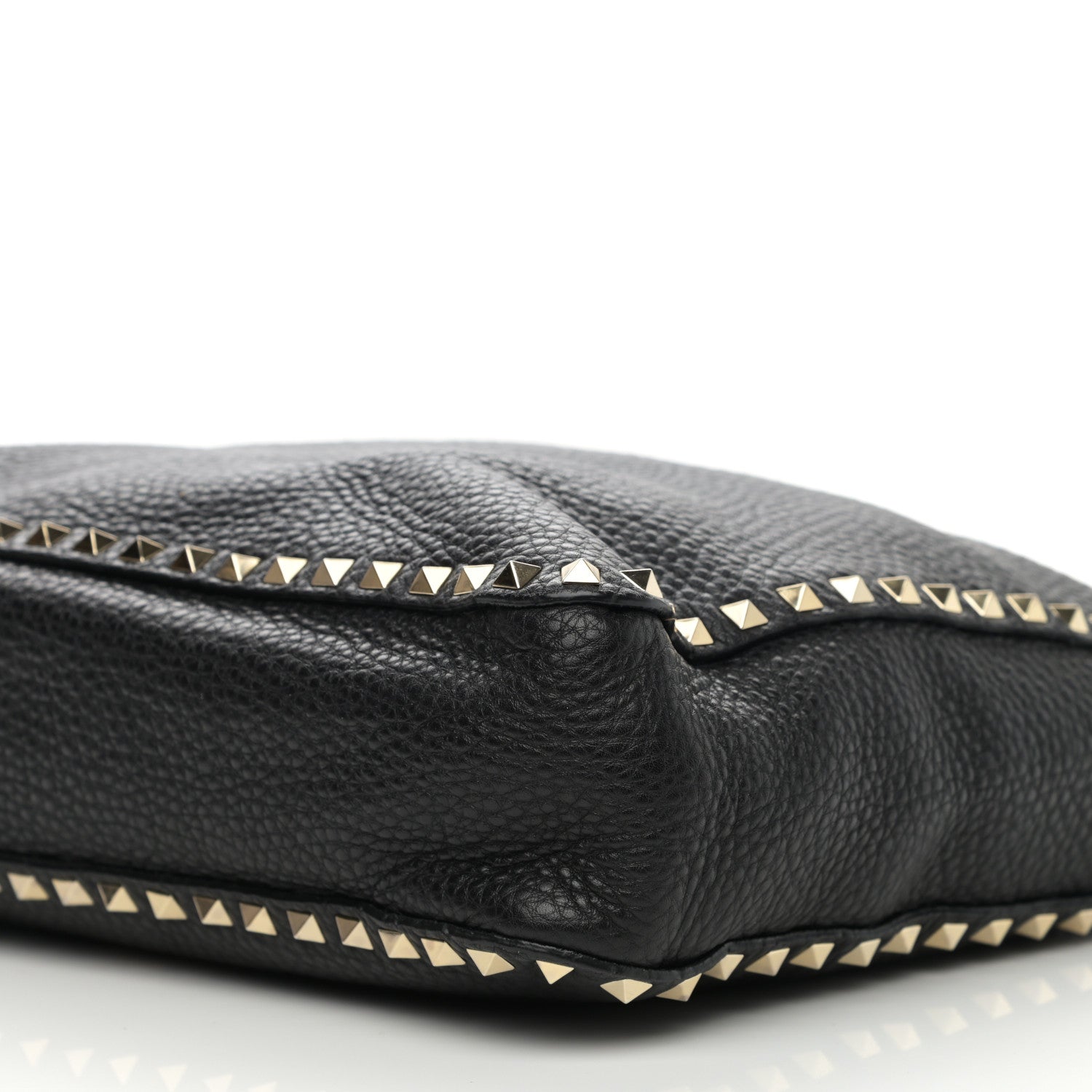 Valentino Garavani Pebbled Calfskin Large Rockstud Flip-Lock Messenger Bag Black 10 of 12