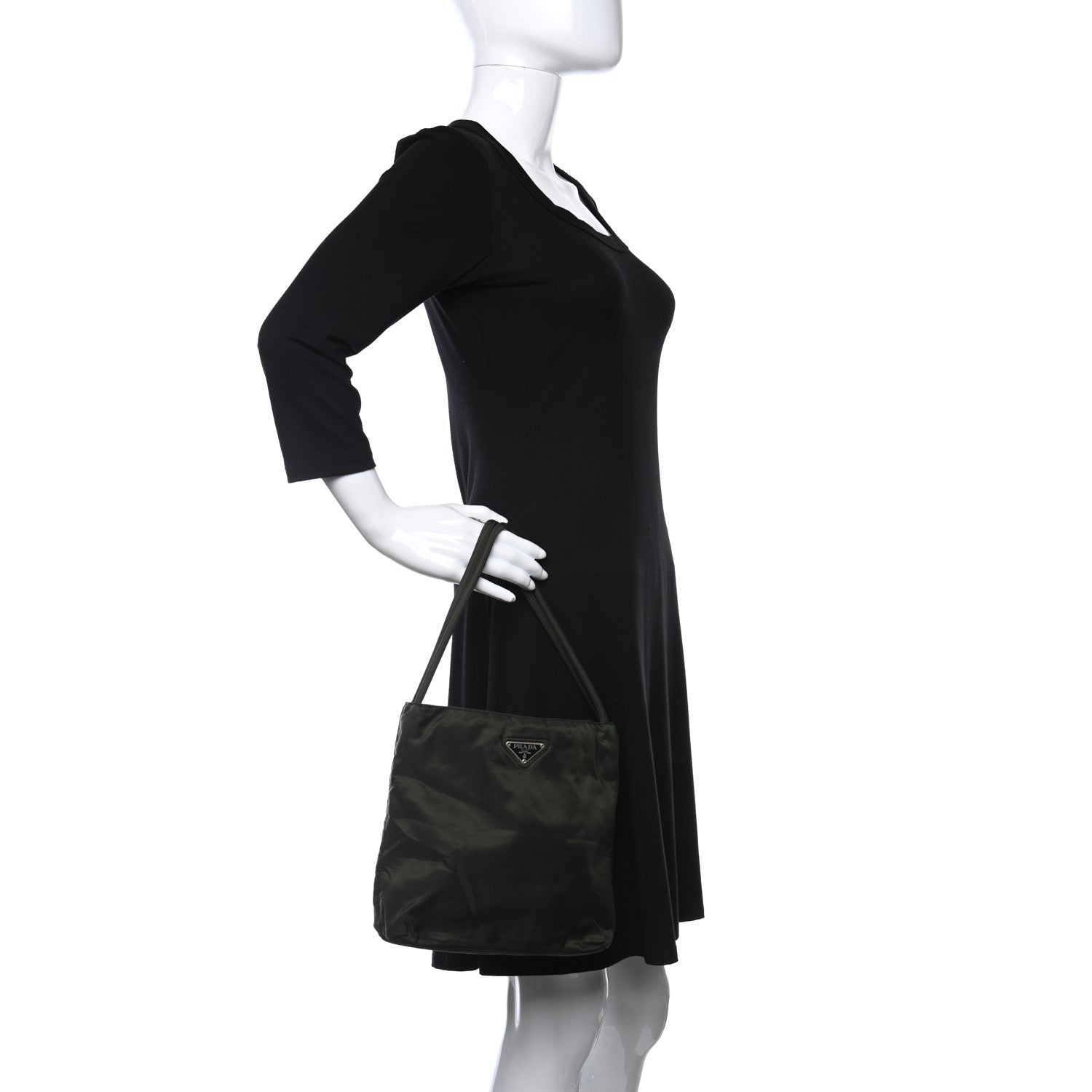 Prada Nylon Vela Shoulder Bag Mimetico 3 of 10