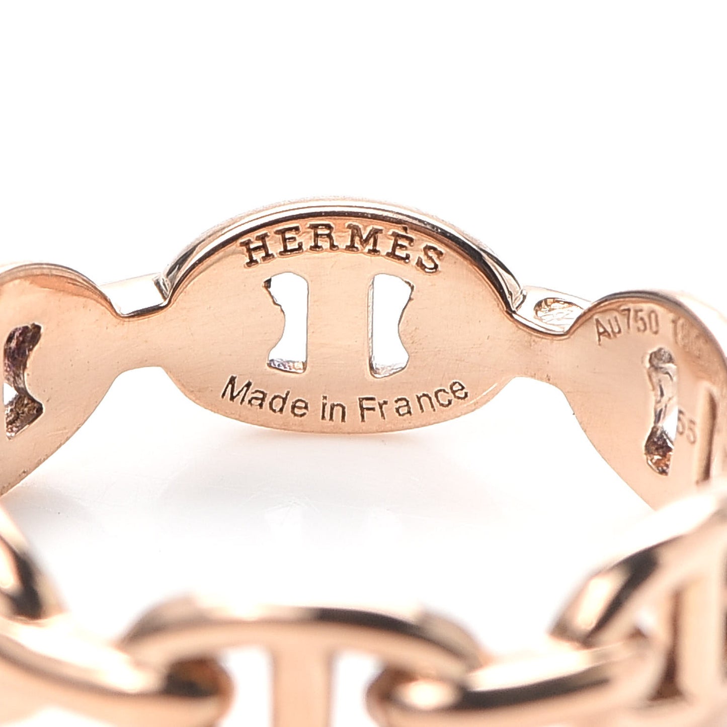 18K Rose Gold PM Chaine d'Ancre Enchainee Ring 55 7.25