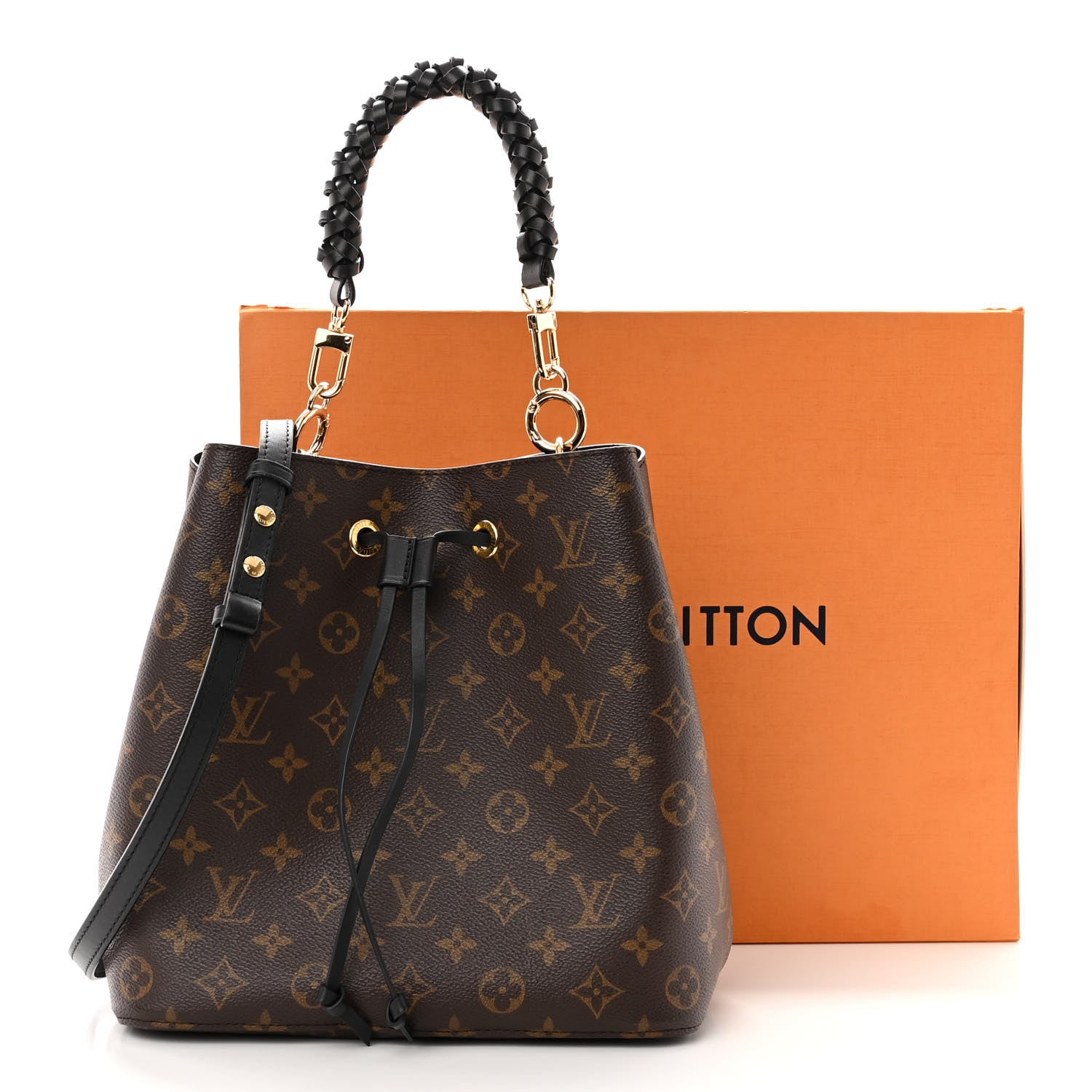 Louis Vuitton Monogram Braided Neonoe MM Black 11 of 11