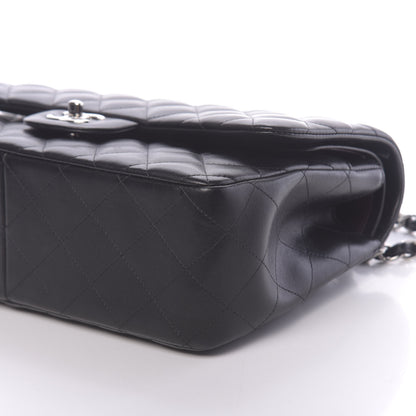 Chanel Lambskin Quilted Jumbo Double Flap Black 10 of 12