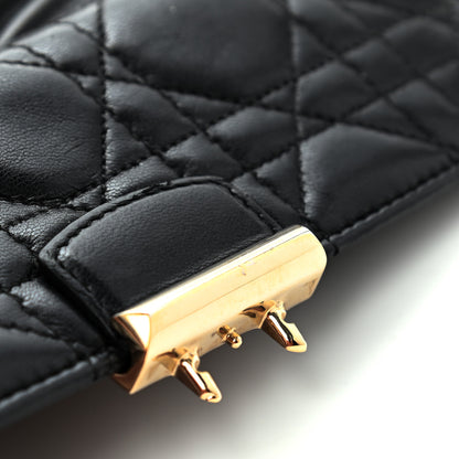 Christian Dior Lambskin Cannage Miss Dior Chain Wallet Black 13 of 13