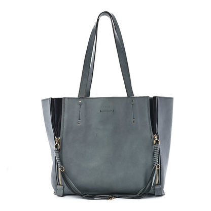 Chloe Smooth Calfskin Medium Milo Shopping Tote Cloudy Blue 1 of 11
