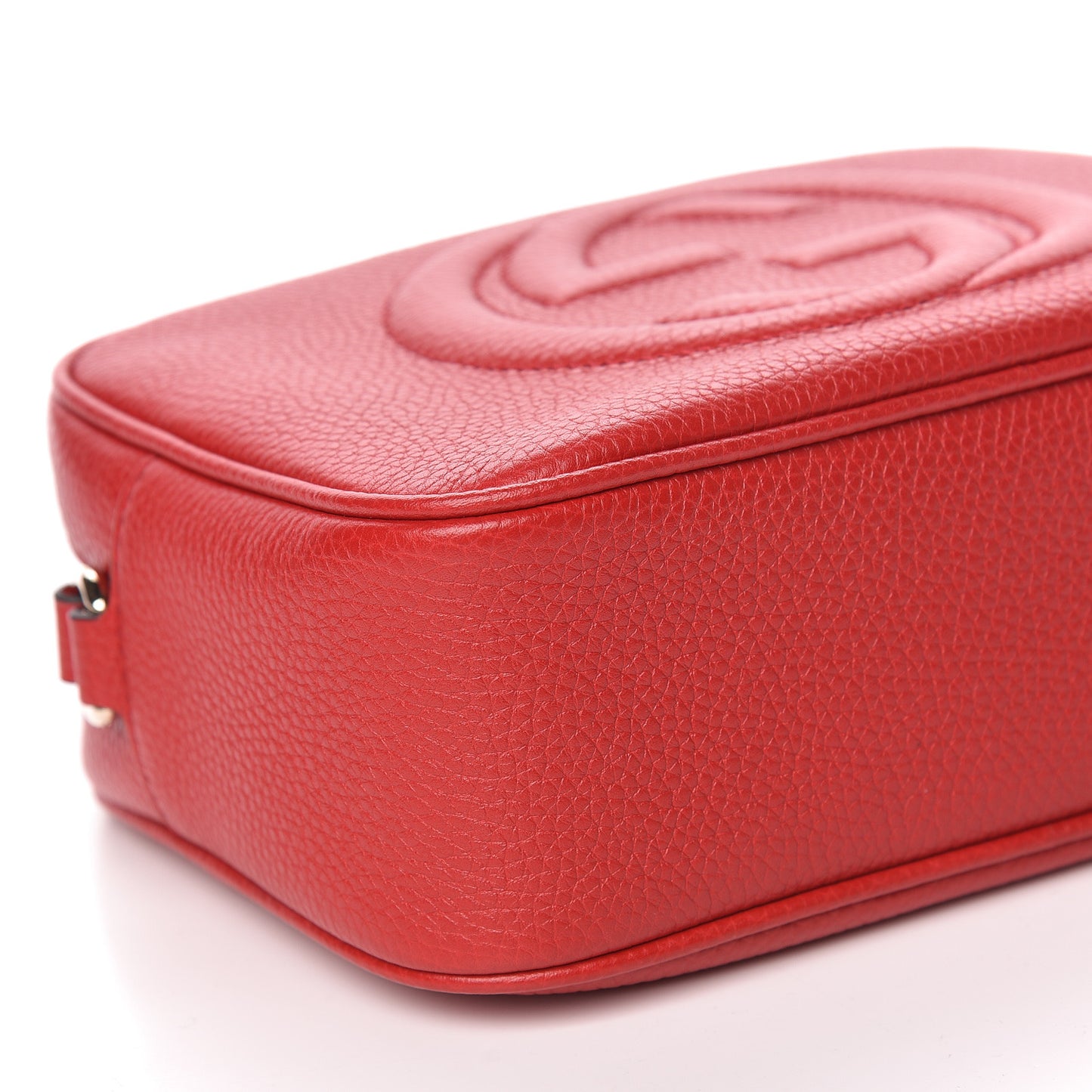 Pebbled Calfskin Small Soho Disco Bag Tabasco Red