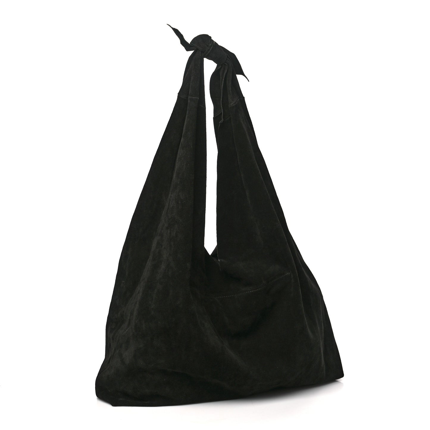 Suede Bindle Bag Black