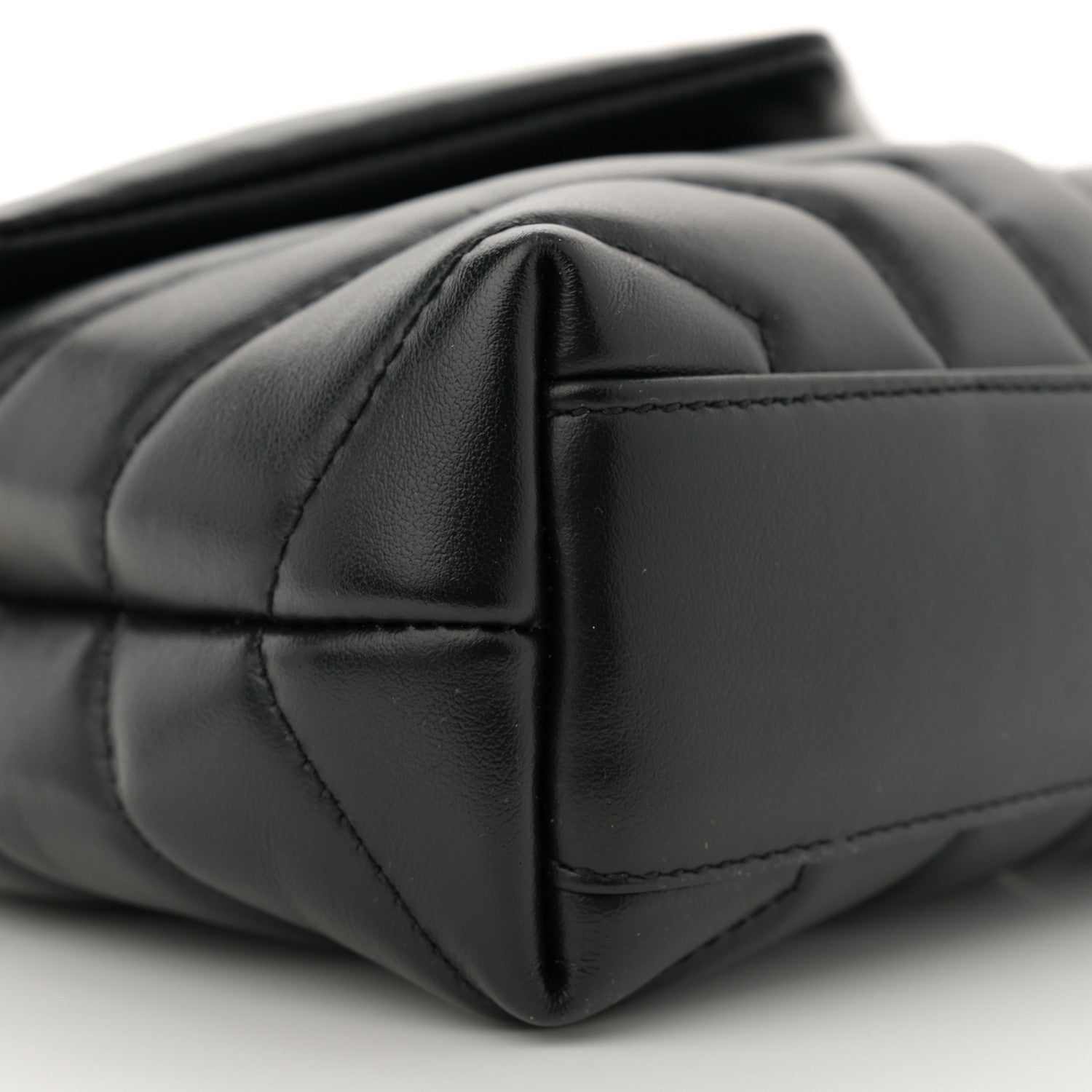 Saint Laurent Calfskin Y Quilted Monogram Toy Loulou Crossbody Bag Black 9 of 12