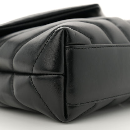 Saint Laurent Calfskin Y Quilted Monogram Toy Loulou Crossbody Bag Black 9 of 12