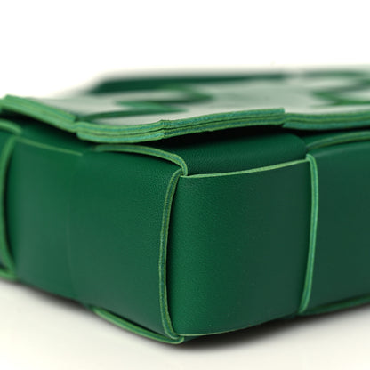 Bottega Veneta Lambskin Maxi Intrecciato Cassette Crossbody Bag Racing Green 8 of 10