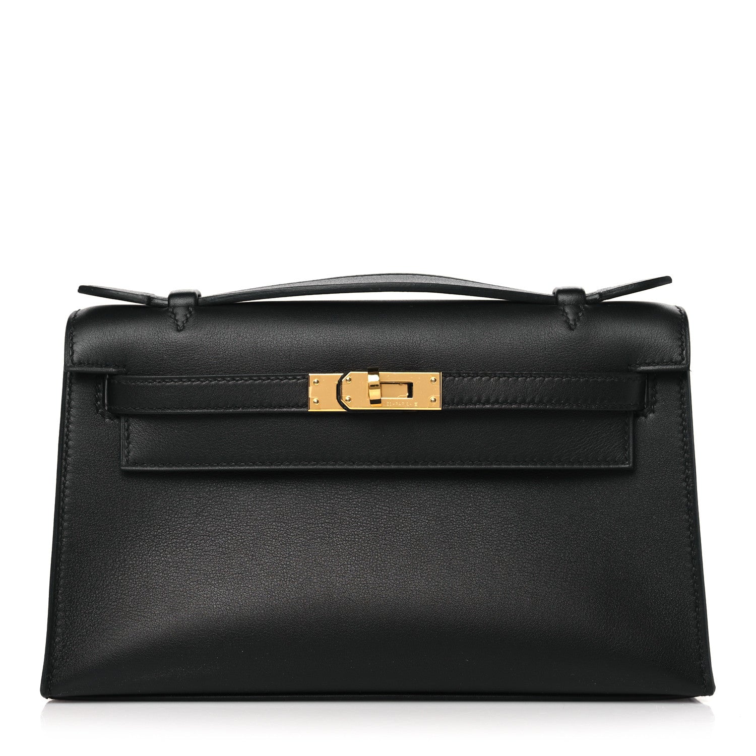 Hermes Swift Kelly Pochette Clutch Black 1 of 11