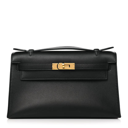 Hermes Swift Kelly Pochette Clutch Black 1 of 11