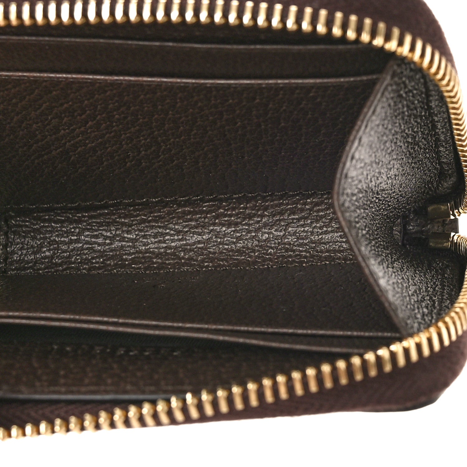 Gucci GG Supreme Monogram Textured Dollar Calfskin Web Ophidia Zip Around Card Case Wallet Beige Ebony New Acero 5 of 8