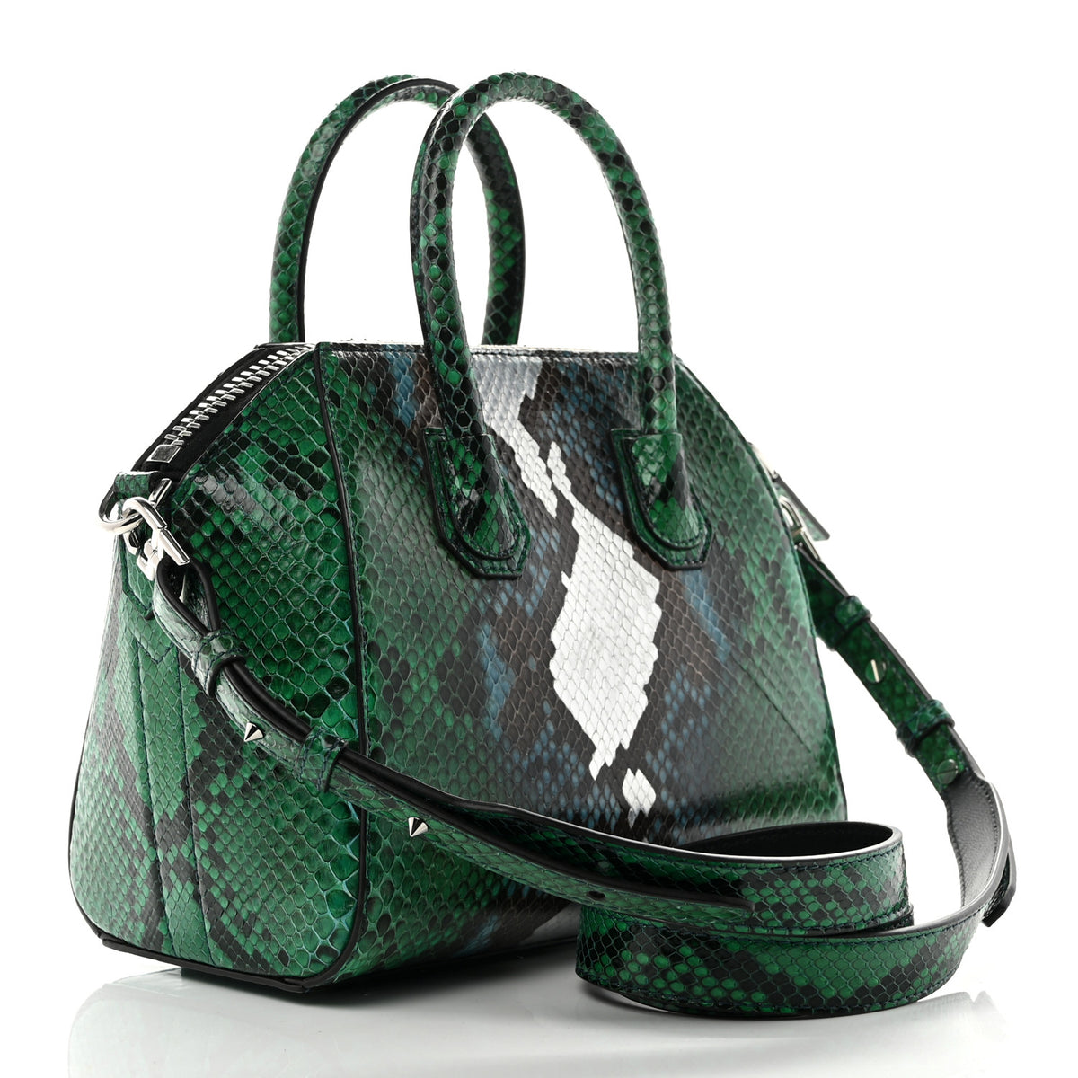 Snakeskin Mini Antigona Green Multicolor