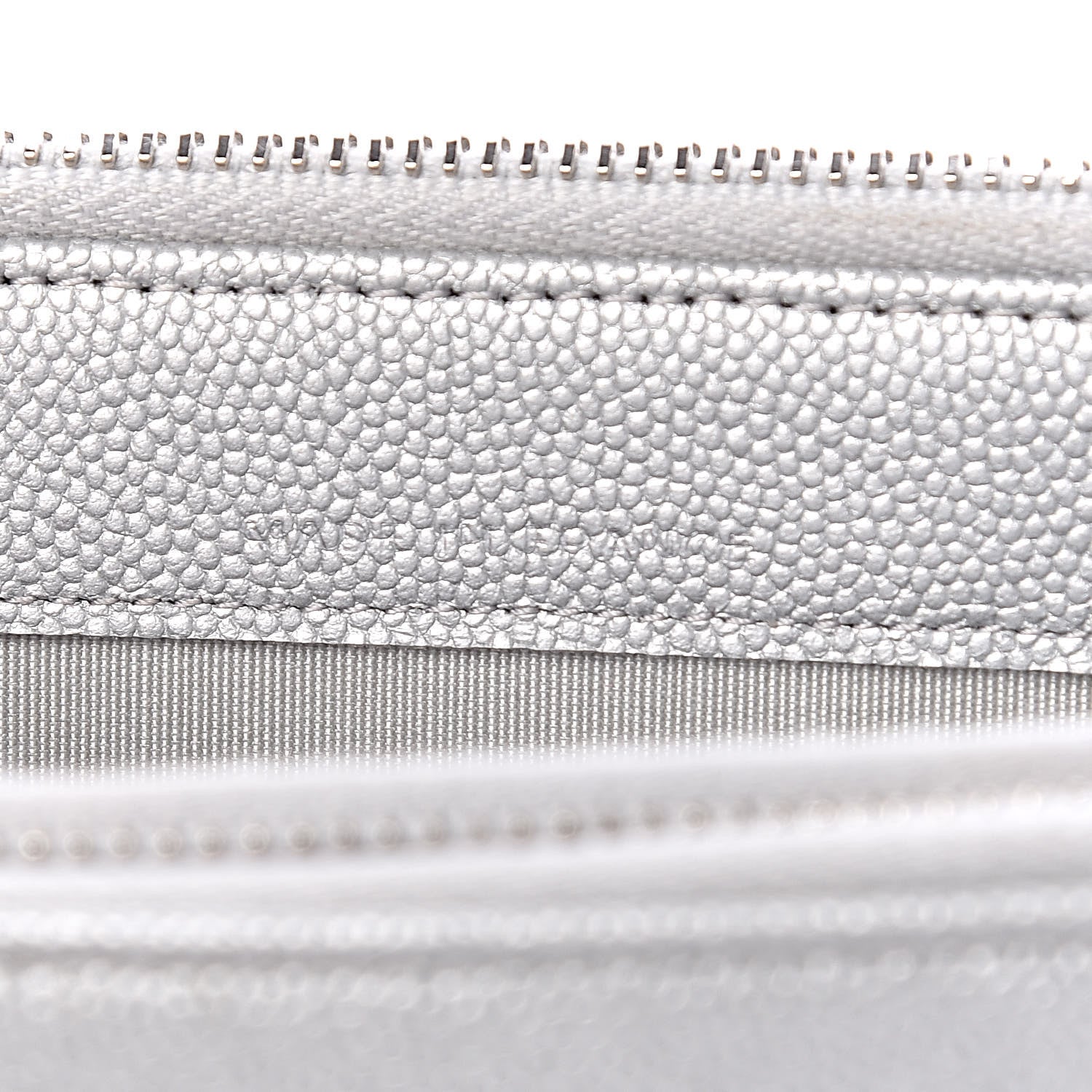 Chanel Metallic Caviar Chevron Quilted Small Vintage Mademoiselle Clutch With Chain Silver 9 of 13