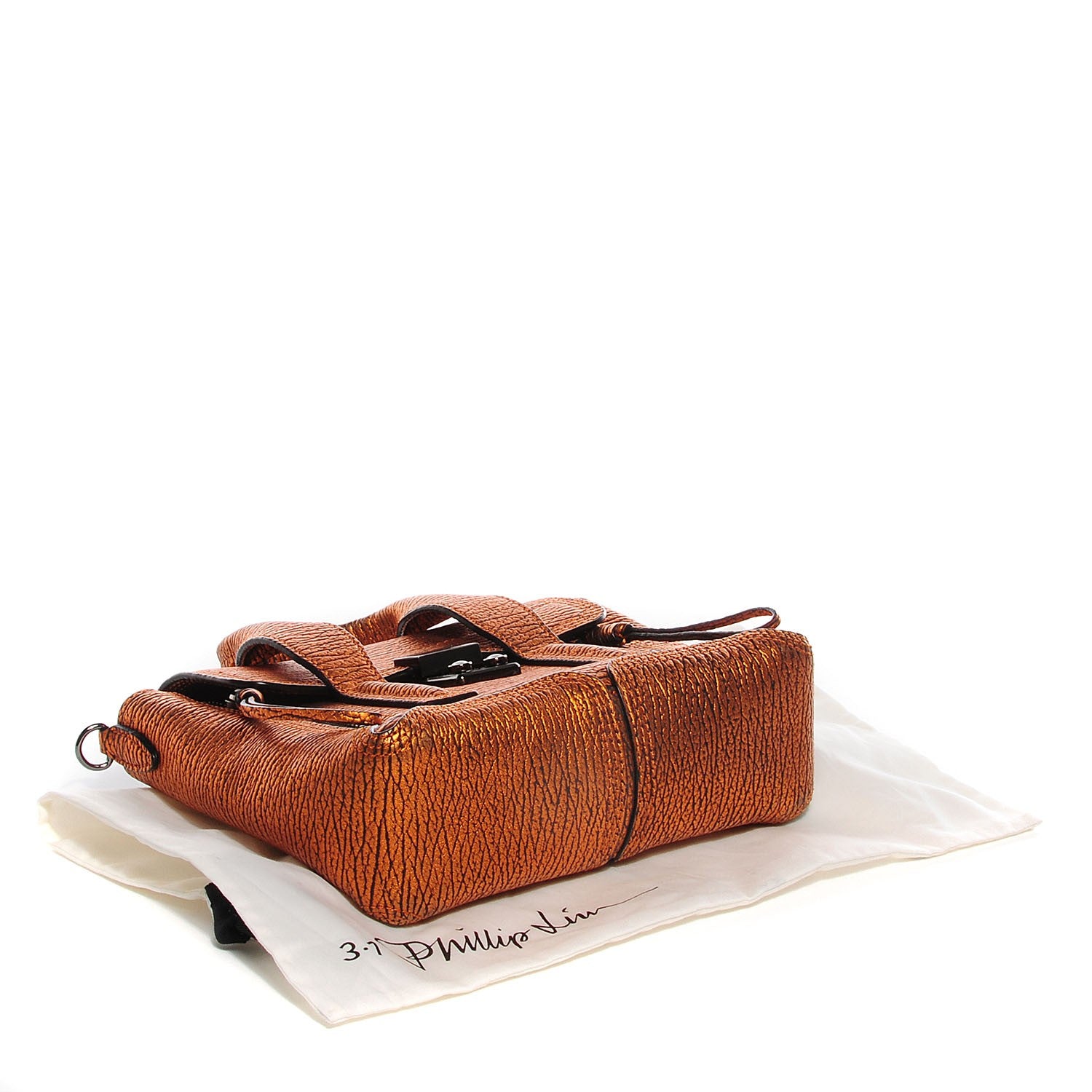 3.1 Phillip Lim 3.1 Metallic Leather Mini Pashli Satchel Copper 4 of 11