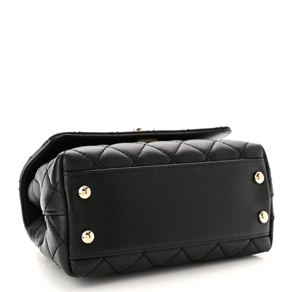 Chanel Goatskin Quilted Rainbow Extra Mini Coco Handle Flap Black 4 of 10