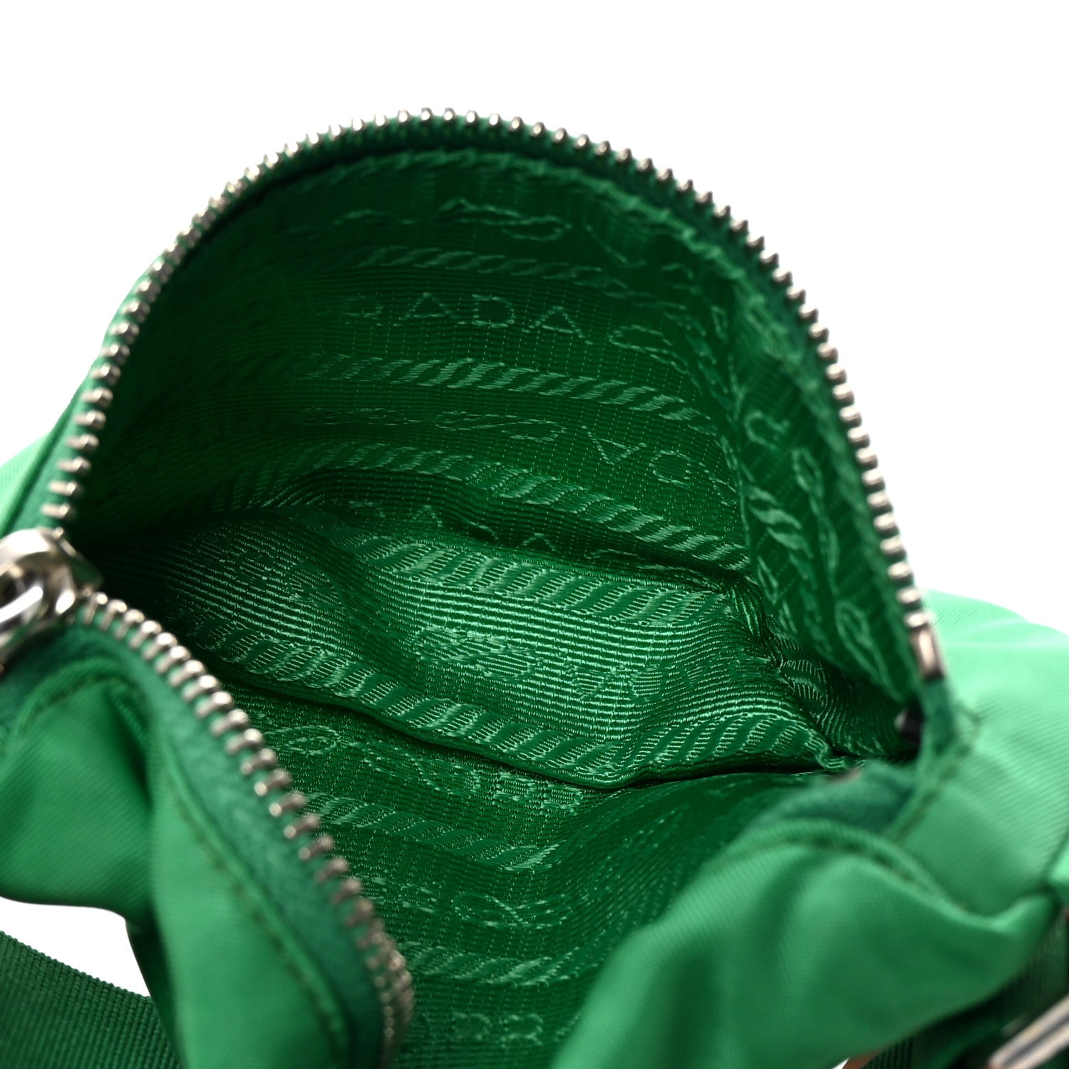 Prada Tessuto Nylon Wrist Pouch Green 5 of 6