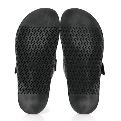 Hermes Calfskin Womens Chypre Sandals 41 Black 7 of 15