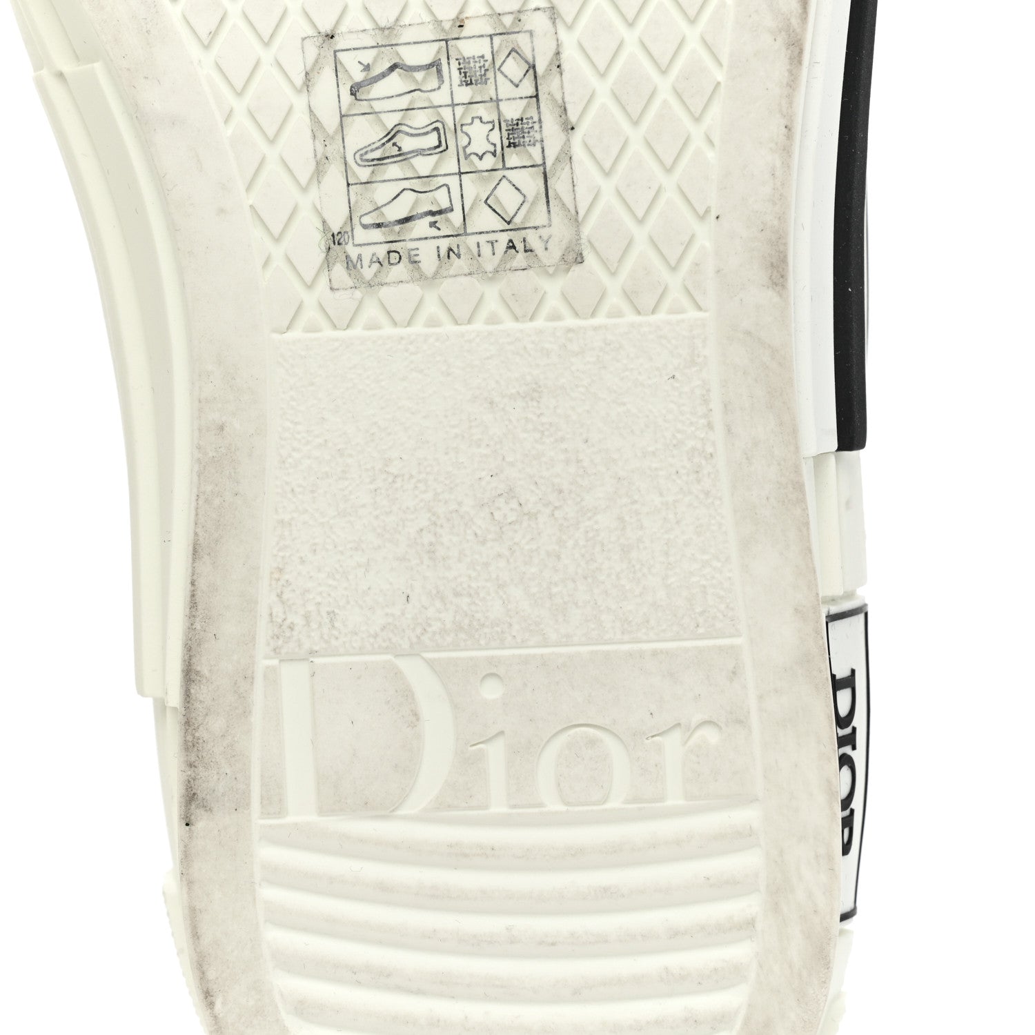 Christian Dior Technical Canvas Oblique Mens B23 High Top Sneakers 37 White 6 of 9