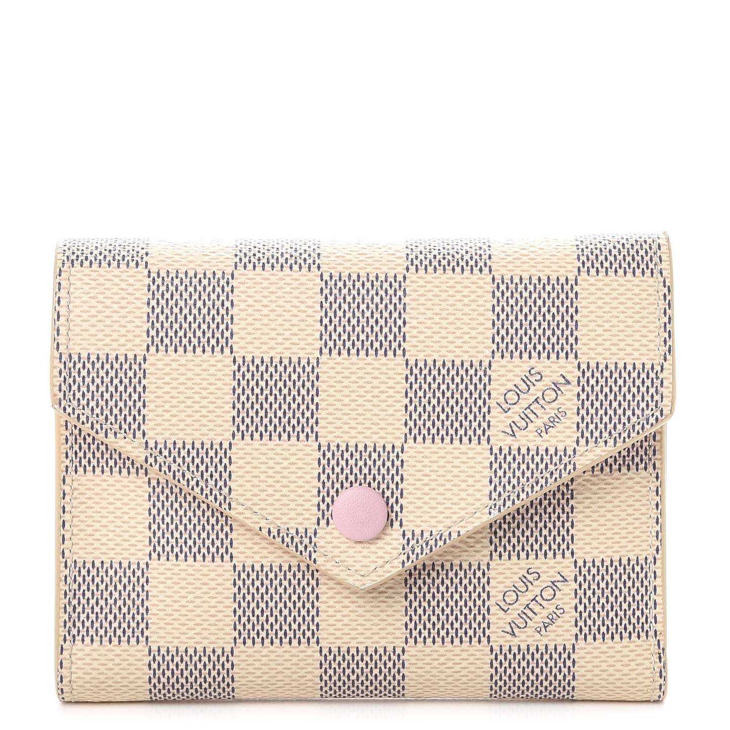 Damier Azur Victorine Wallet Rose Ballerine
