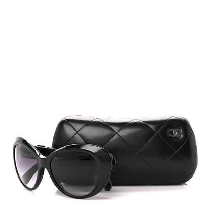 Chanel Lambskin Camellia CC 5318-Q Sunglasses Black 2 of 9