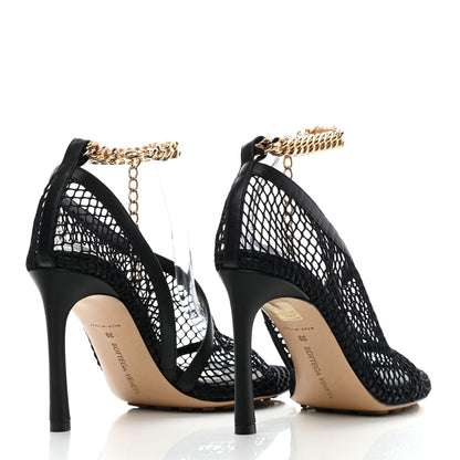 Bottega Veneta Mesh Nappa Chunky Chain Sandals 39 Black 4 of 7