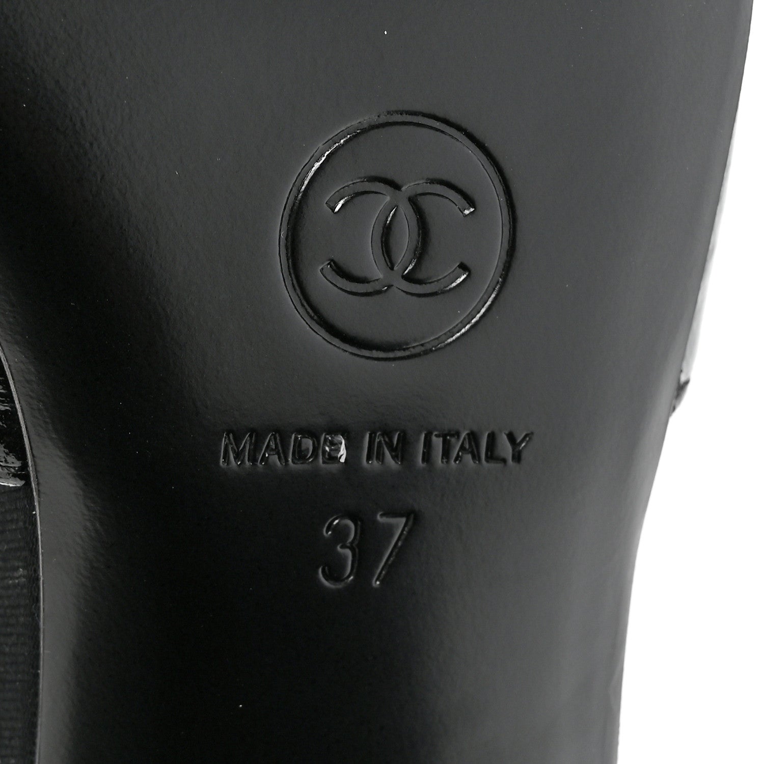 Chanel Crumpled Shiny Fabric Grosgrain Cap Toe Camellia Bow Slingback Pumps 37 Black 6 of 10