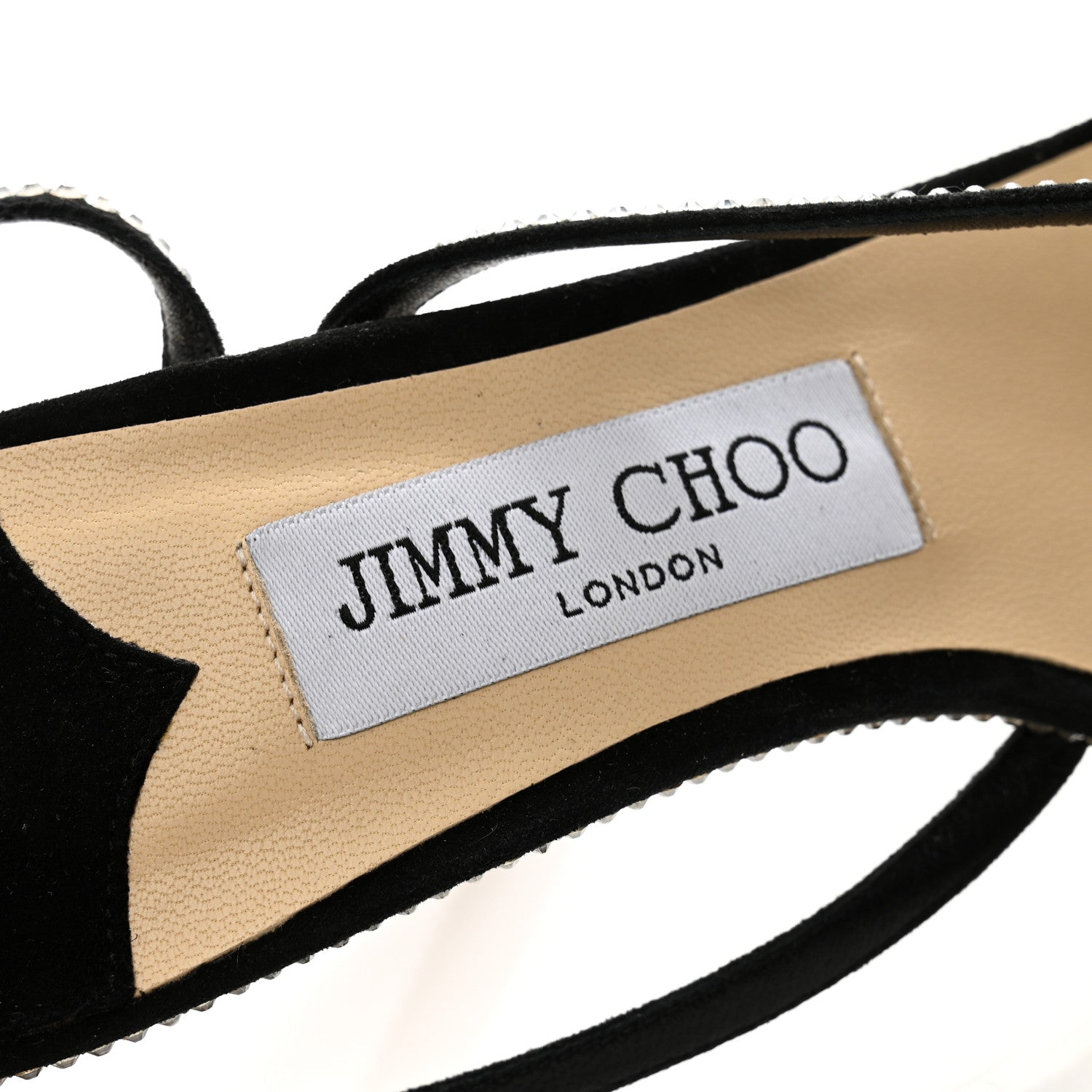 Jimmy Choo Crystal Suede Dudette 100 Pumps 36.5 Black 6 of 10