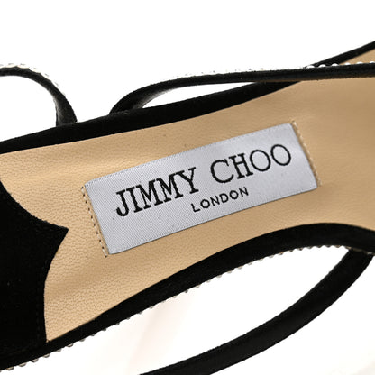 Jimmy Choo Crystal Suede Dudette 100 Pumps 36.5 Black 6 of 10