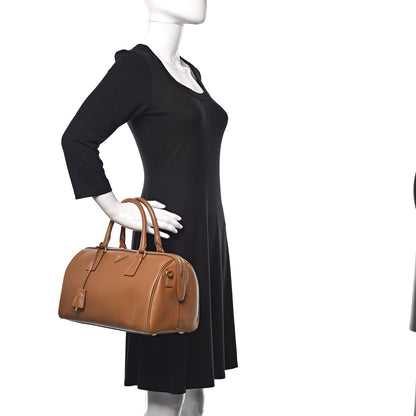 Prada Saffiano Lux Bowler Caramel 3 of 12