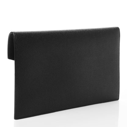 Saint Laurent Grain De Poudre Uptown Pouch Black 2 of 4
