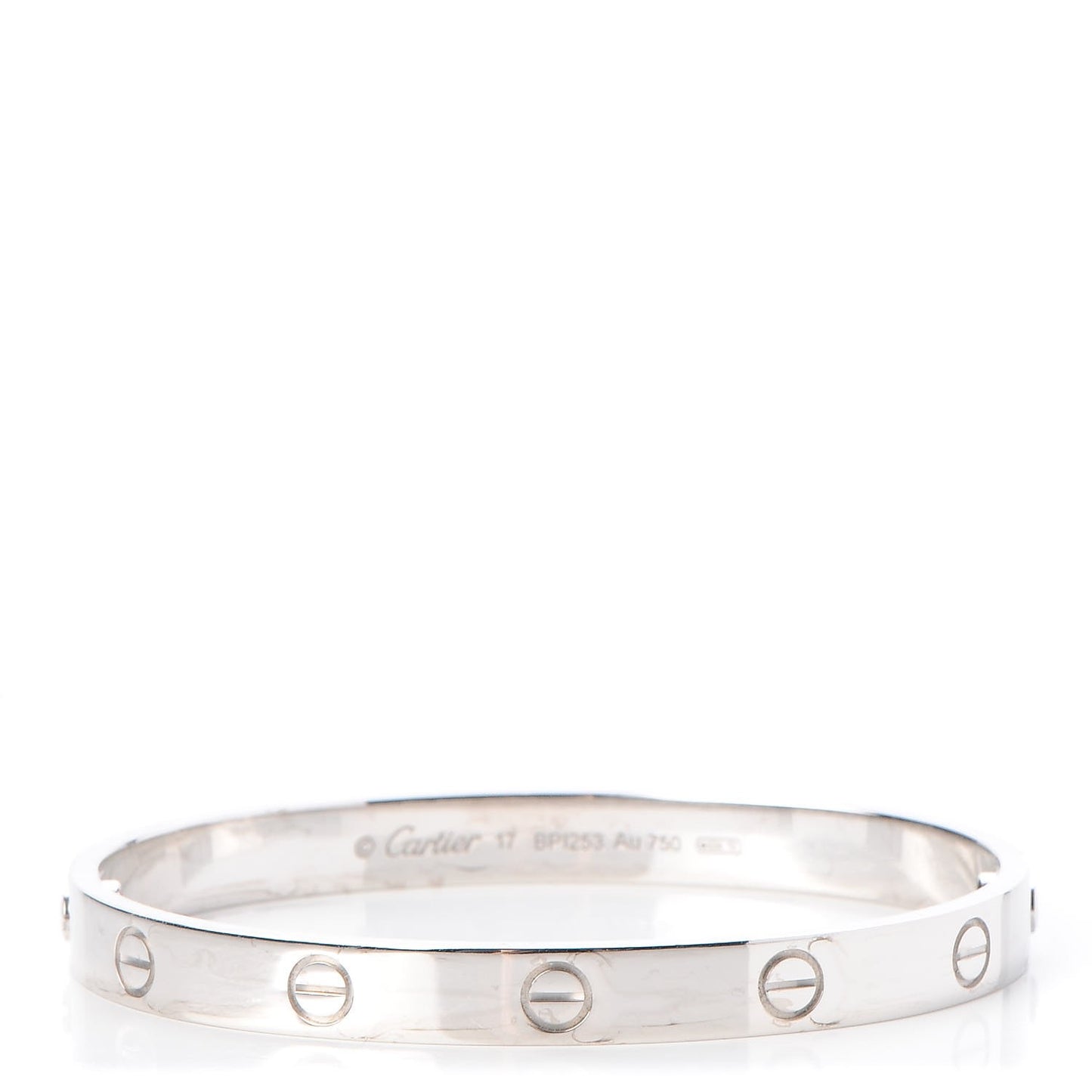 18K White Gold LOVE Bracelet 17