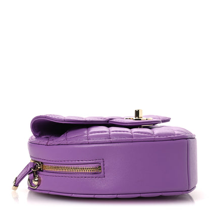 Chanel Lambskin Quilted CC In Love Heart Bag Purple 3 of 11