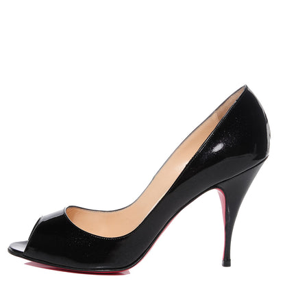 Christian Louboutin Patent Yoyo 100 Pumps 40 Black Grease 1 of 7