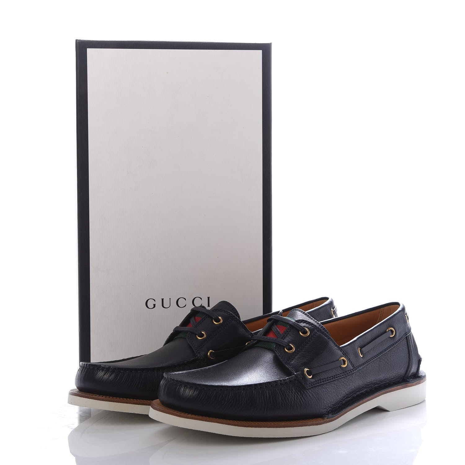 Gucci Calfskin Mens Delta Boat Loafer 10.5 Blue 9 of 9