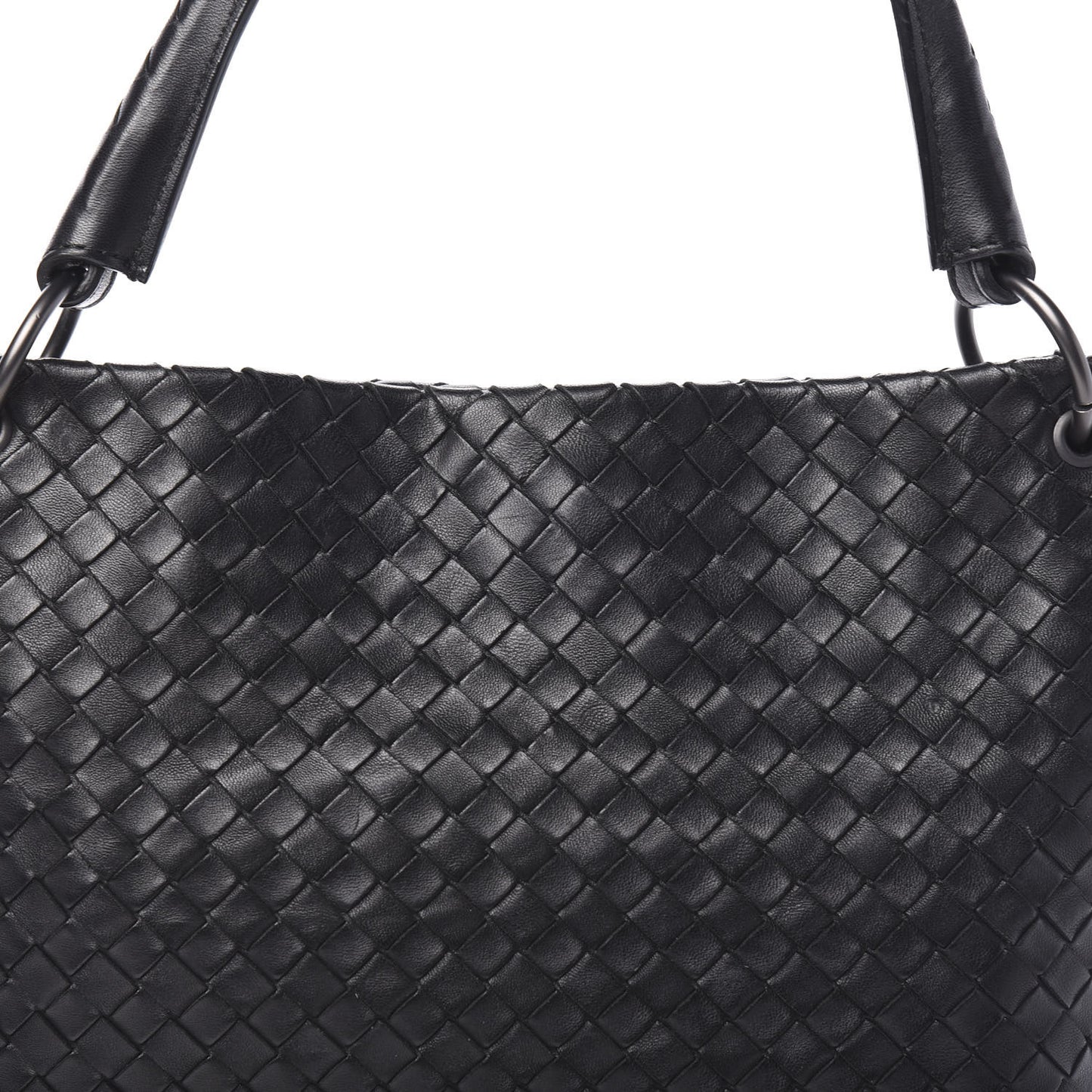 Nappa Intrecciato Bucket Bag Black