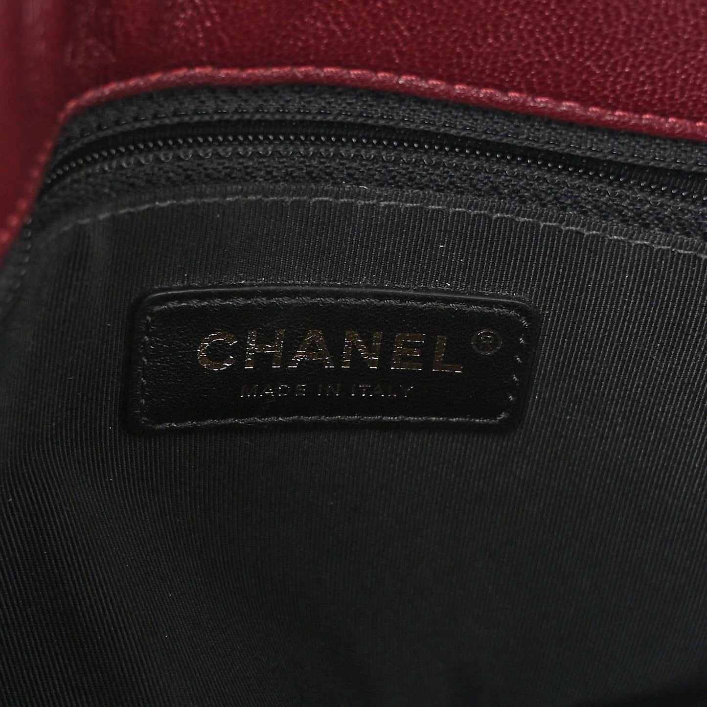 Sheepskin Quilted Vintage Mademoiselle Flap Dark Red