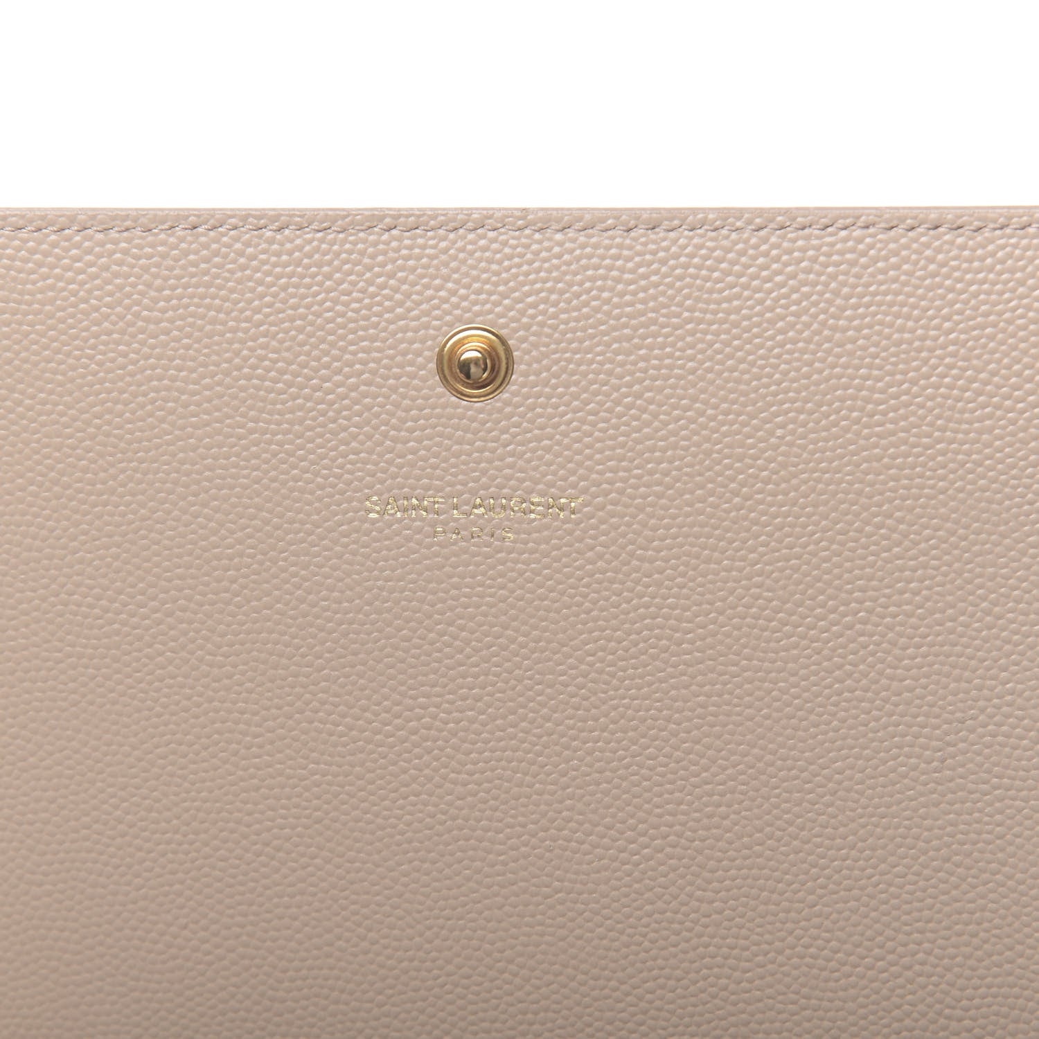 Saint Laurent Grain De Poudre Monogram Chain Wallet Dark Beige 7 of 10