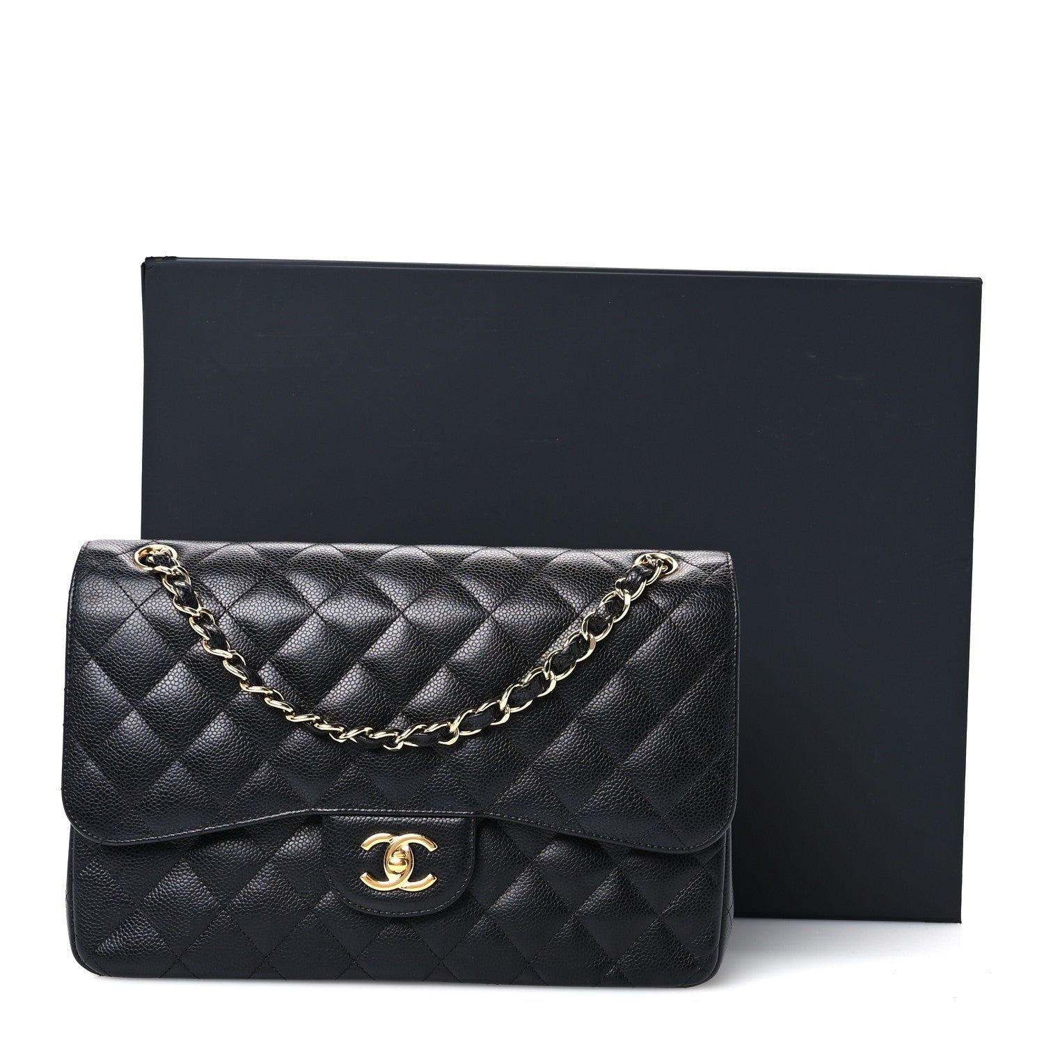 Chanel Caviar Quilted Jumbo Double Flap Black 11 of 11