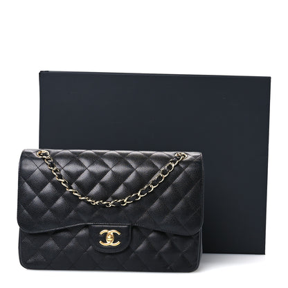 Chanel Caviar Quilted Jumbo Double Flap Black 11 of 11